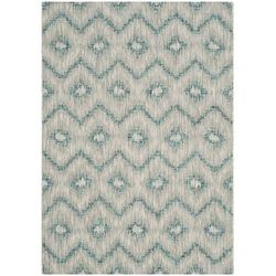 "Courtyard Collection 4' X 5'-7" Rug in Grey And Blue - Safavieh CY8463-37212-4"