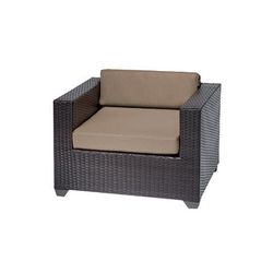 Belle 4 Piece Outdoor Wicker Patio Furniture Set 04a in Grey - TK Classics Belle-04A-Grey
