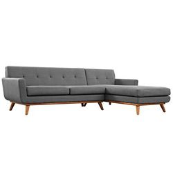 Engage Right-Facing Upholstered Fabric Sectional Sofa - East End Imports EEI-2119-DOR-SET