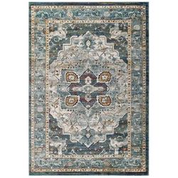 Tribute Diantha Distressed Vintage Floral Vintage Medallion 8x10 Area Rug - East End Imports R-1190A-810