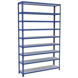 rayonnage d'archives rapid 2 1980x1220x305 9 tab metal bleu