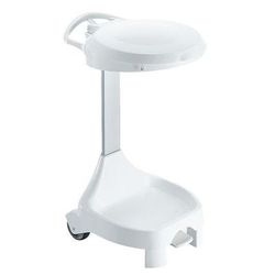 Support Sac Poubelle Smile Avec Pedale 2 Roues-blanc - TTS