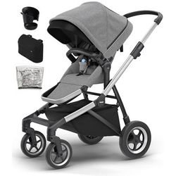 Thule Sleek Stroller + Accessory Set - Grey Melange