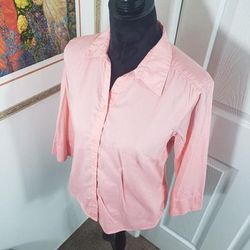 Columbia Tops | Blush Pink Columbia 3/4 Sleeve Blouse Sz M | Color: Pink | Size: M