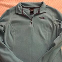 The North Face Tops | 1/4 Zip North Face Fleece Size M | Color: Blue | Size: M