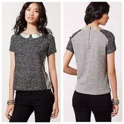 Anthropologie Tops | Anthropologie Postmark Peter Pan Collar Top Xs | Color: Gold | Size: Xs