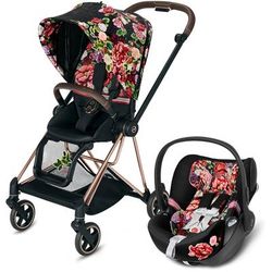Cybex Mios & Cloud Q Travel System - Spring Blossom Dark