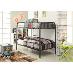 Bristol Twin/Twin Bunk Bed in Gunmetal - Acme Furniture 37535