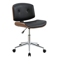 Camila Office Chair in Black PU & Walnut - Acme Furniture 92418