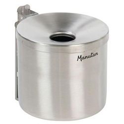 cendrier mural manutan - 1.5l - inox brossé