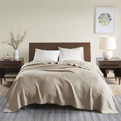 Madison Park Twin Blanket in Khaki - Olliix MP51N-6190