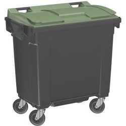 Container 660l Couvercle Vert Prises Frontale /laterale - Sulo