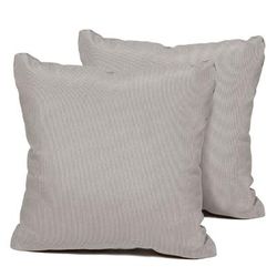 Beige Outdoor Throw Pillows Square Set of 2 in Beige - TK Classics PILLOW-BEIGE-S-2x