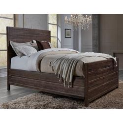 Townsend Queen-size Solid Wood Panel Bed in Java - Modus 8T06L5