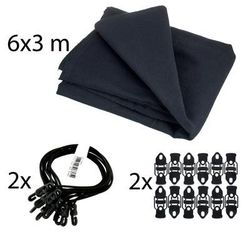 Stairville Euro Molton Set Black 6x 3 m