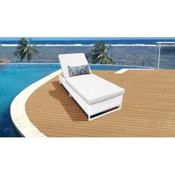 Miami Chaise Outdoor Wicker Patio Furniture in Sail White - TK Classics Miami-1X