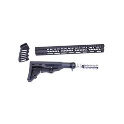 Guntec USA AR-15 Ultralight Series Complete Furniture Set Black ULTRA-SET