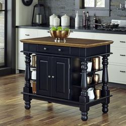 Americana Black Kitchen Island - Homestyles Furniture 5082-94