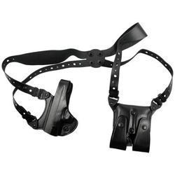 Gould & Goodrich Leather Concealment Shoulder Holster w/Double Mag Pouch Glock 17/19/22/23/30 Left Hand Black B804-G17LH