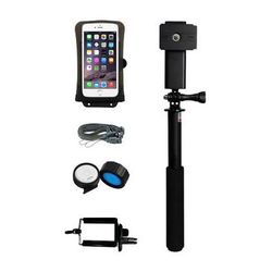 DiCAPac Waterproof Action Case for Smartphone up to 5.8" and Floating Selfie Stick DRS-C2