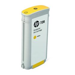 HP 728 Yellow DesignJet Ink Cartridge (130ml) F9J65A