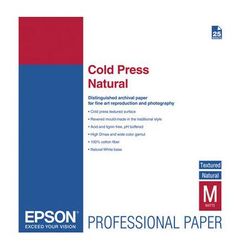 Epson Cold Press Natural Paper (17 x 22", 25 Sheets) S042301