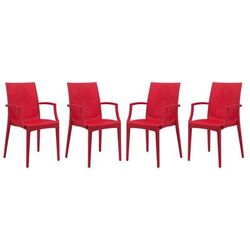 Weave Mace Indoor/Outdoor Chair (With Arms) (Set of 4) - LeisureMod MCA19R4