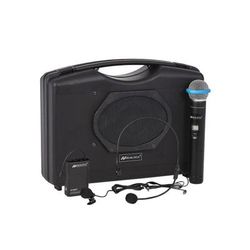 AmpliVox Bluetooth Audio Portable Buddy Wireless Handheld w/ 2x Wirless Mics Black SW224A