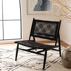 Bandelier Accent Chair in Black - Safavieh ACH1000B