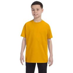 Gildan G500B Youth Heavy Cotton T-Shirt in Gold size XL 5000B, G5000B