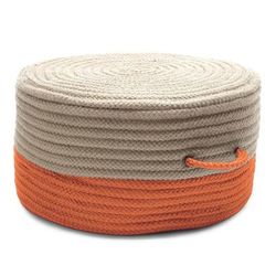 Color-Tone Pouf by Colonial Mills in Rust (Size 20X20X11)