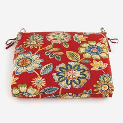 BH Outdoor Performance Patio Chair Cushion by BrylaneHome in Daelyn Cherry Patio Cushion
