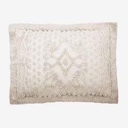 100% Cotton Georgia Chenille Shams by BrylaneHome in Ivory (Size STAND) Pillow