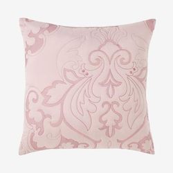 Amelia Square Pillow by BrylaneHome in Pale Rose