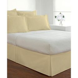 Fresh Ideas Poplin Tailored Bed Skirt by Levinsohn Textiles in Light Beige (Size KING)