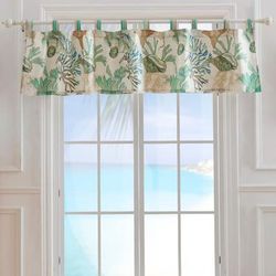 Wide Width Atlantis Jade Window Valance by Barefoot Bungalow in Jade (Size 84" W 19" L)