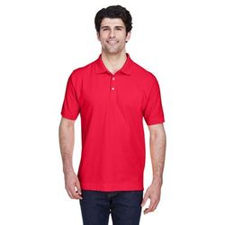 Devon & Jones D100 Men's Pima PiquÃ© Short-Sleeve Polo Shirt in Red size XL | Cotton