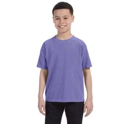 Comfort Colors C9018 Youth Ring Spun Top in Violet size Large | Ringspun Cotton CC9018, 9018