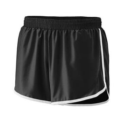 Augusta Sportswear 1265 Athletic Women's Pulse Team Short in Black/Black/White size Medium