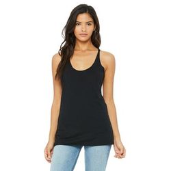 Bella + Canvas 8430 Women's Triblend Racerback Tank Top in Solid Black size Small B8430, BC8430