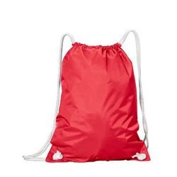 Liberty Bags 8887 White Drawstring Backpack in Red LB8887
