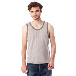 Alternative 5053BP Vintage Jersey Keeper Tank Top in Smoke Gray/Vintage Coal size Large | Cotton Polyester 5053