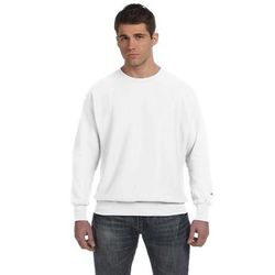 Champion S1049 Reverse Weave Crewneck Sweatshirt in White size Small S149