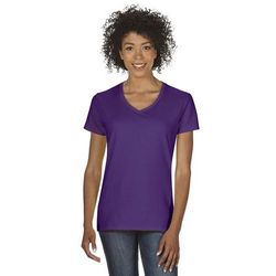 Gildan G500VL Women's Heavy Cotton V-Neck T-Shirt in Purple size Large G5000VL, 5000VL, G5V00L, 5V00L