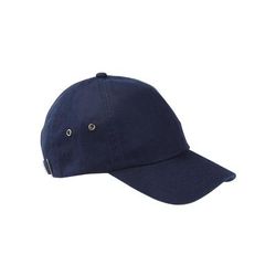 Big Accessories BA529 Washed Baseball Cap in Navy Blue | Cotton
