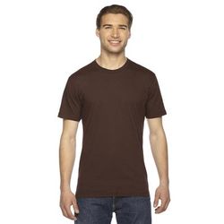 American Apparel 2001 Fine Jersey Short-Sleeve T-Shirt in Brown size 2XL | Cotton 2001W, AA2001W