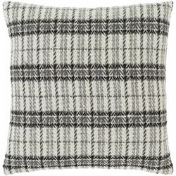 Markville 20" Square Cottage Black/Gray/Off White Throw Pillow - Boutique Rugs