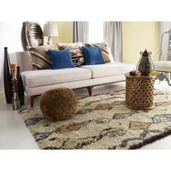 Noraville 22" Square Wool Beige/Black/Blue/Dusty Pink/Plum Throw Pillow - Boutique Rugs