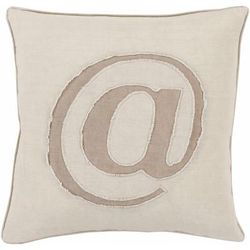 Pant 22" Square Cottage Ivory/Taupe Throw Pillow - Boutique Rugs