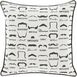 Roche 22" Square Cottage Black/Light Gray Throw Pillow - Boutique Rugs